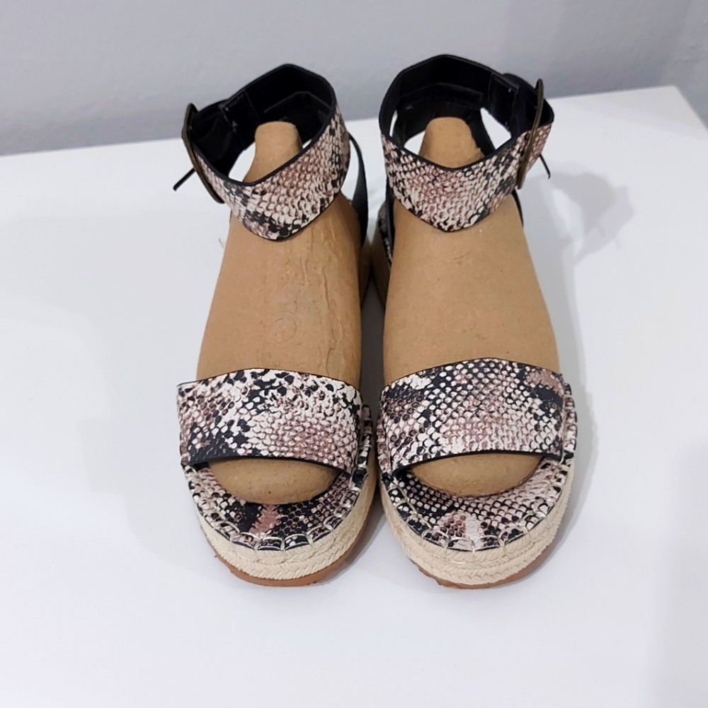 Animal Print Wedge Sandals